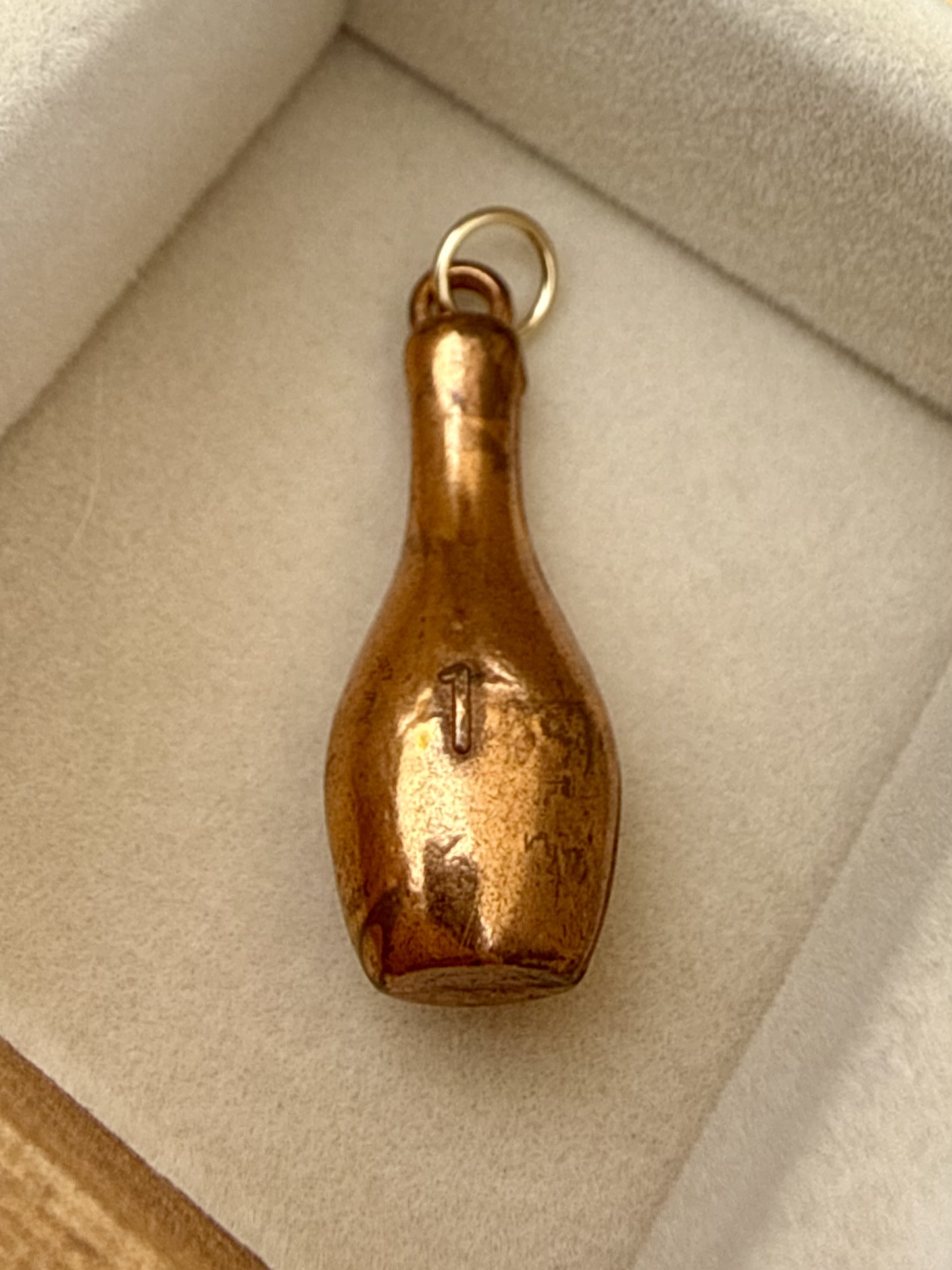 No. 035: Copper-Tone Bowling Pin — product photo