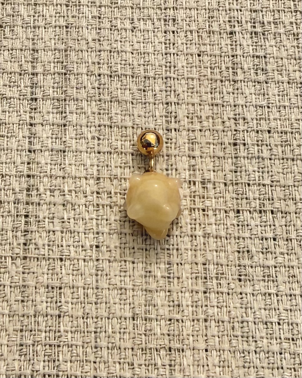 Vintage Beige Hobnail Glass Sidekick — product photo
