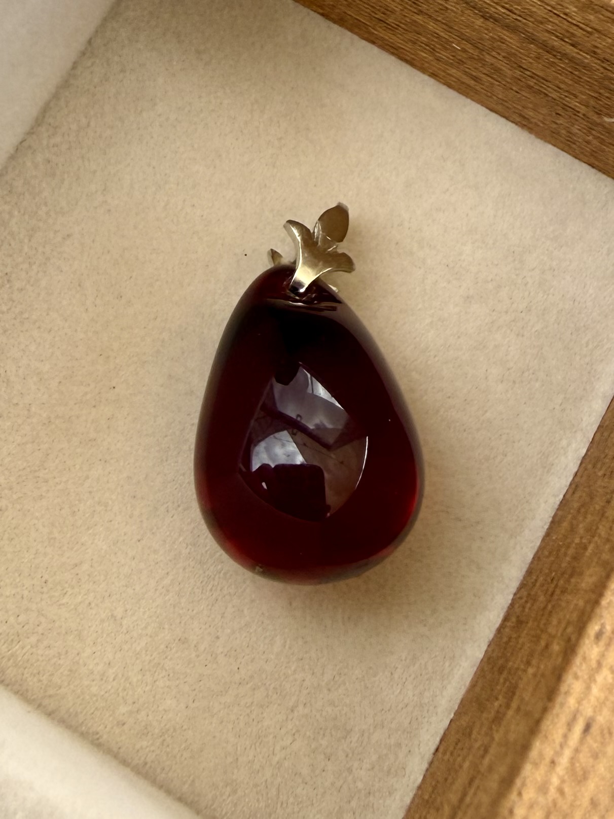 No. 008: Burgundy Glass Drop — product photo